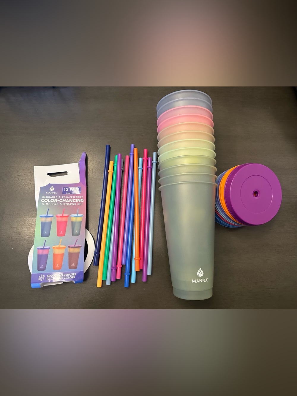 NEW Manna Reusable 24 oz Color-Changing Tumblers